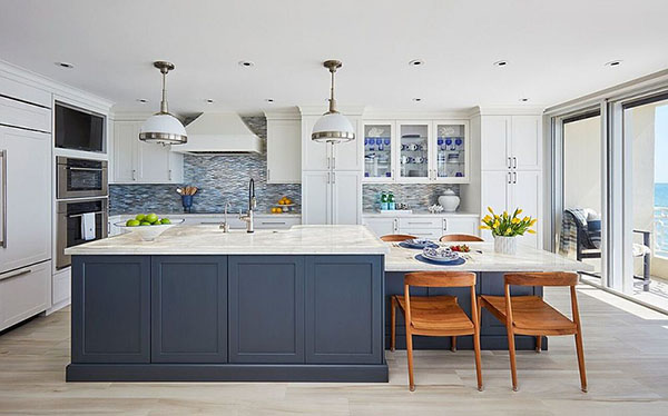 لذت استفاده از رنگ زیبای آبی در دکوراسیون آشپزخانه 2020
