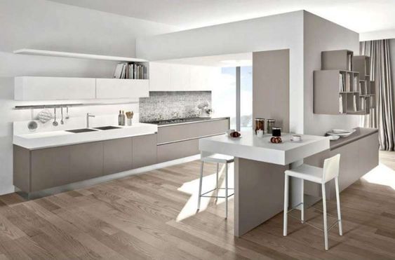 کابینت ام دی اف سفید طوسی