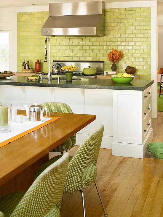 دکوراسیون آشپزخانه های سبز، آرام بخش و زیبا